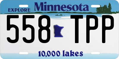 MN license plate 558TPP