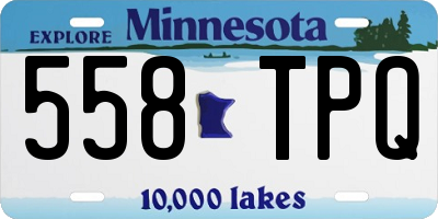MN license plate 558TPQ