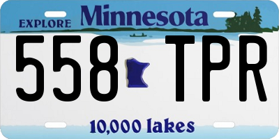 MN license plate 558TPR