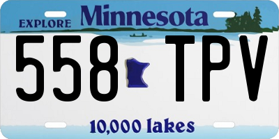 MN license plate 558TPV