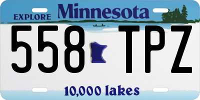 MN license plate 558TPZ