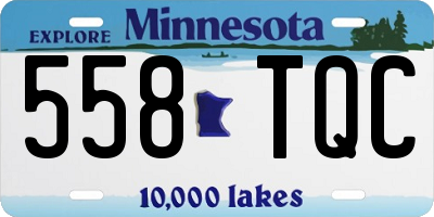 MN license plate 558TQC