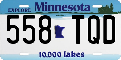MN license plate 558TQD