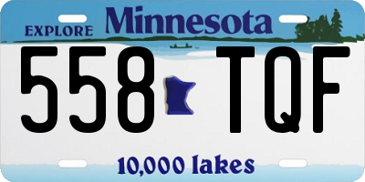 MN license plate 558TQF