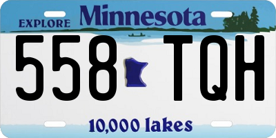 MN license plate 558TQH