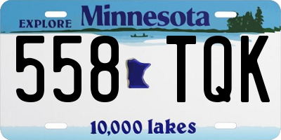 MN license plate 558TQK