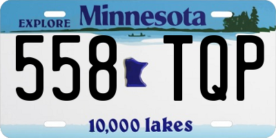 MN license plate 558TQP
