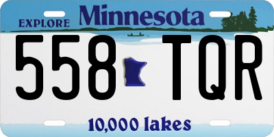 MN license plate 558TQR