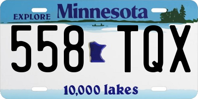 MN license plate 558TQX