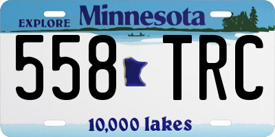 MN license plate 558TRC