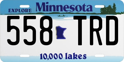 MN license plate 558TRD
