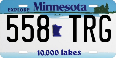 MN license plate 558TRG