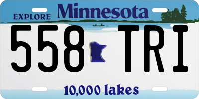 MN license plate 558TRI