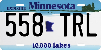MN license plate 558TRL