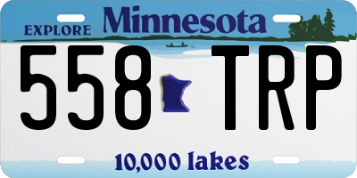 MN license plate 558TRP