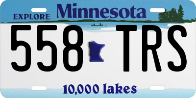 MN license plate 558TRS