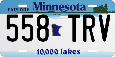 MN license plate 558TRV
