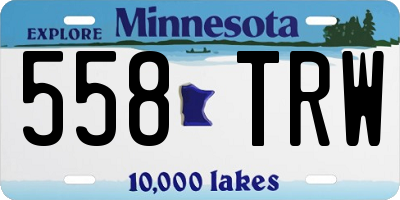 MN license plate 558TRW