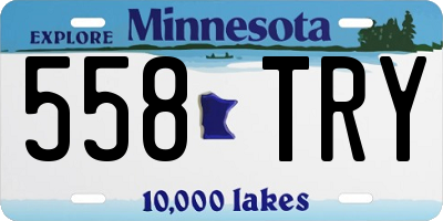 MN license plate 558TRY