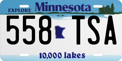 MN license plate 558TSA