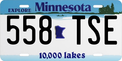 MN license plate 558TSE