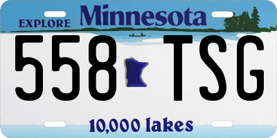 MN license plate 558TSG