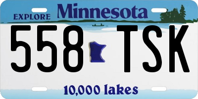 MN license plate 558TSK