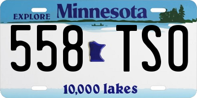 MN license plate 558TSO