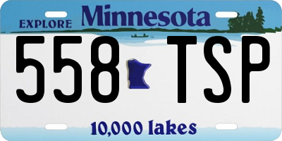 MN license plate 558TSP