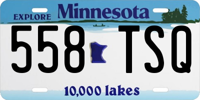 MN license plate 558TSQ