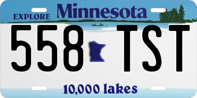MN license plate 558TST