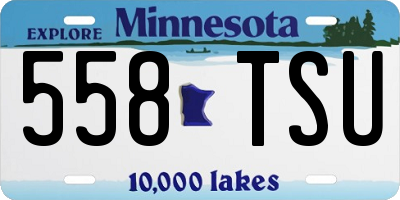MN license plate 558TSU