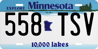 MN license plate 558TSV
