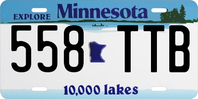 MN license plate 558TTB