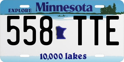 MN license plate 558TTE