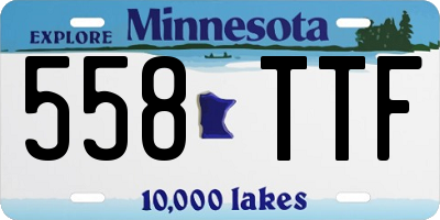 MN license plate 558TTF
