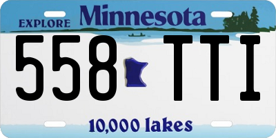 MN license plate 558TTI