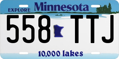 MN license plate 558TTJ
