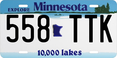 MN license plate 558TTK