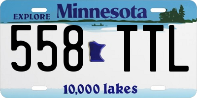 MN license plate 558TTL