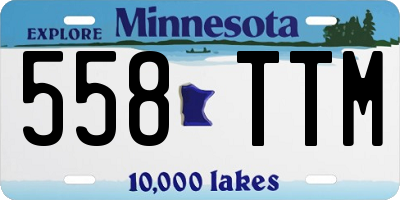 MN license plate 558TTM