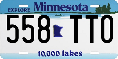 MN license plate 558TTO