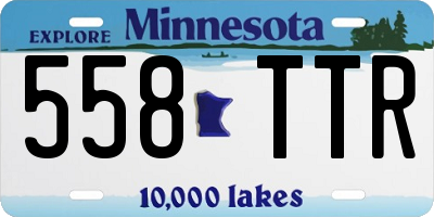 MN license plate 558TTR