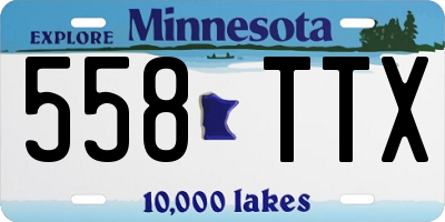 MN license plate 558TTX