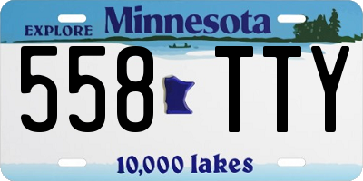 MN license plate 558TTY