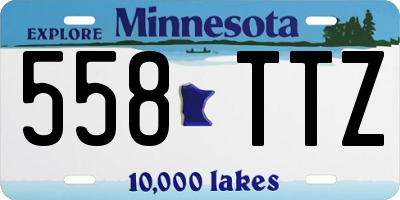 MN license plate 558TTZ