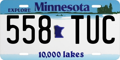 MN license plate 558TUC