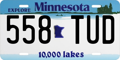 MN license plate 558TUD