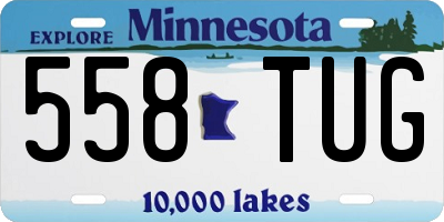 MN license plate 558TUG