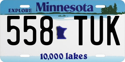 MN license plate 558TUK